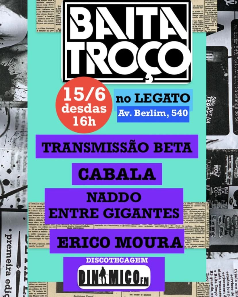 Baita Troço no Legato, domingo (15)