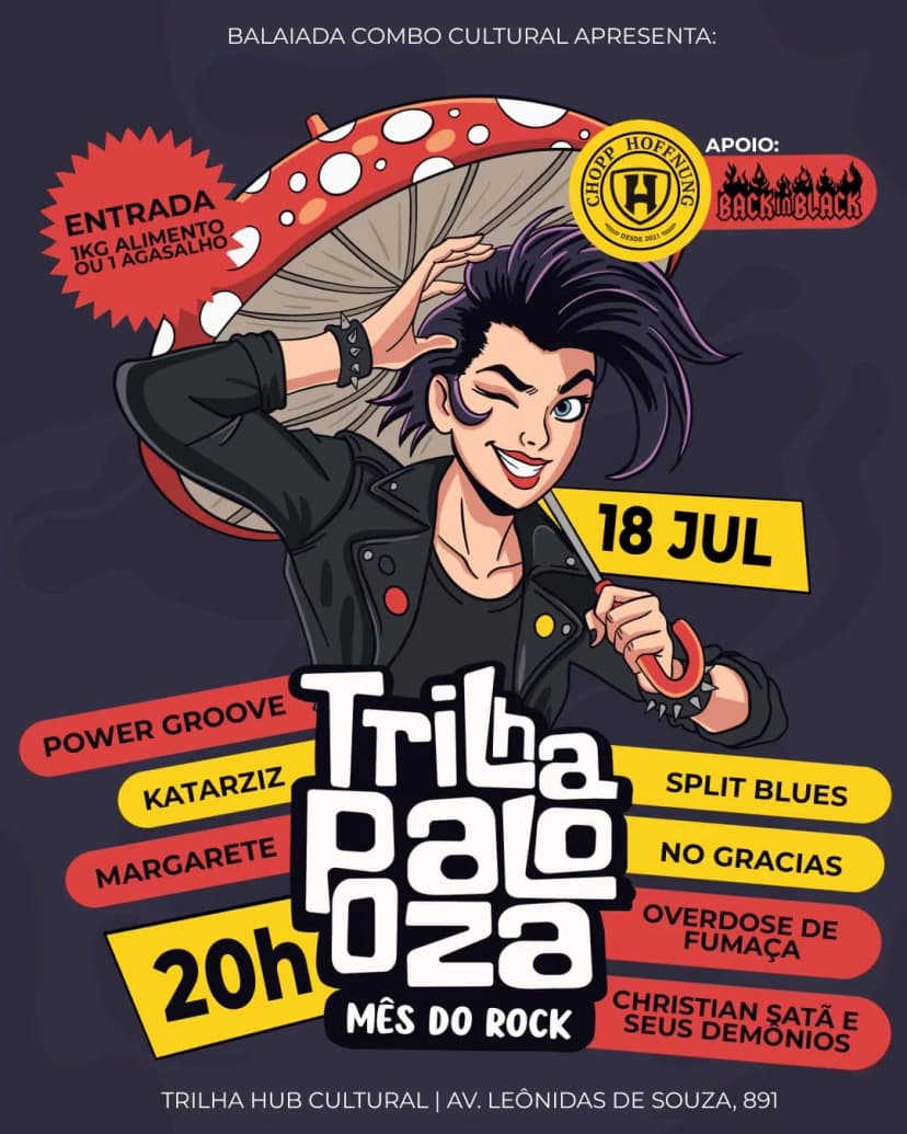 Trilhapalooza segue dias 18,19 e 20 com mais de 30 bandas